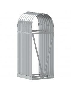 Portaceppi Argento 40x45x100 cm in Acciaio Zincato