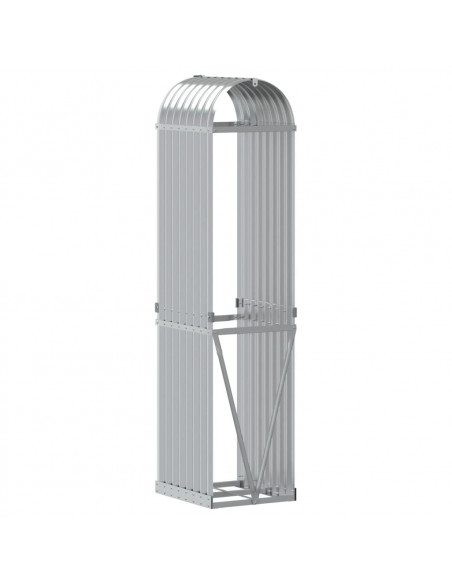 Portaceppi Argento 40x45x170 cm in Acciaio Zincato