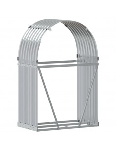 Portaceppi Argento 80x45x120 cm in Acciaio Zincato