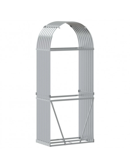 Portaceppi Argento 80x45x190 cm in Acciaio Zincato