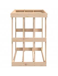 Portaceppi da Esterno 108x52x74 cm Legno Massello di Pino