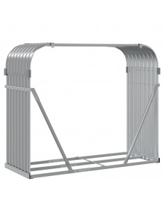 Portaceppi Grigio Chiaro 120x45x100 cm in Acciaio Zincato