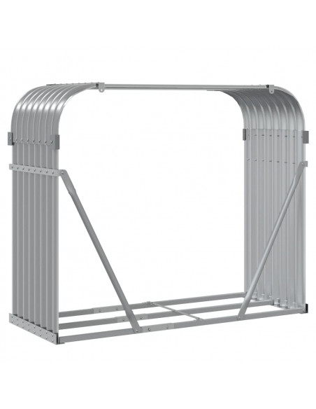 Portaceppi Grigio Chiaro 120x45x100 cm in Acciaio Zincato