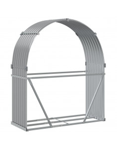 Portaceppi Grigio Chiaro 120x45x140 cm in Acciaio Zincato