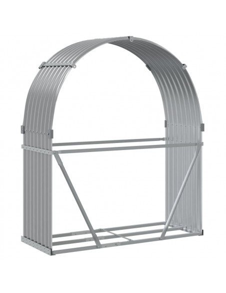 Portaceppi Grigio Chiaro 120x45x140 cm in Acciaio Zincato