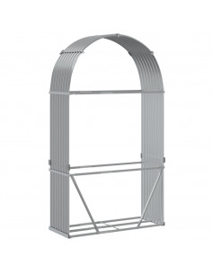 Portaceppi Grigio Chiaro 120x45x210 cm in Acciaio Zincato