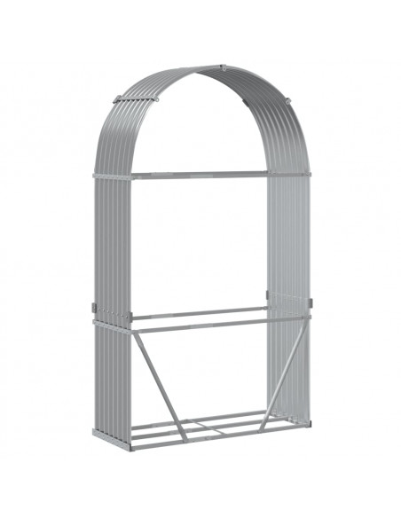Portaceppi Grigio Chiaro 120x45x210 cm in Acciaio Zincato