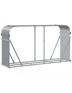 Portaceppi Grigio Chiaro 180x45x100 cm in Acciaio Zincato