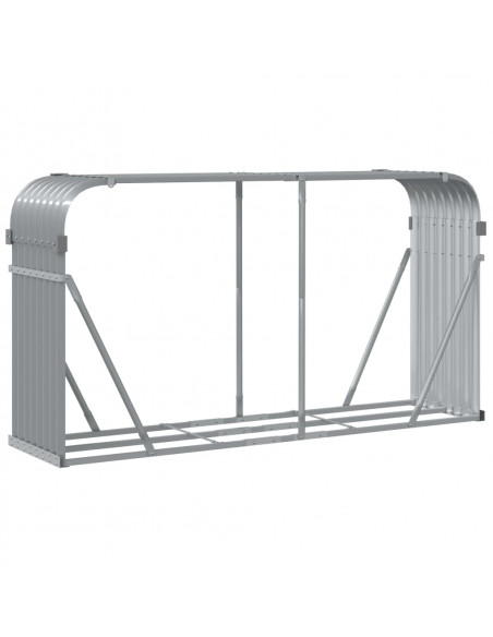 Portaceppi Grigio Chiaro 180x45x100 cm in Acciaio Zincato