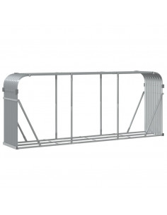 Portaceppi Grigio Chiaro 234x45x100 cm in Acciaio Zincato