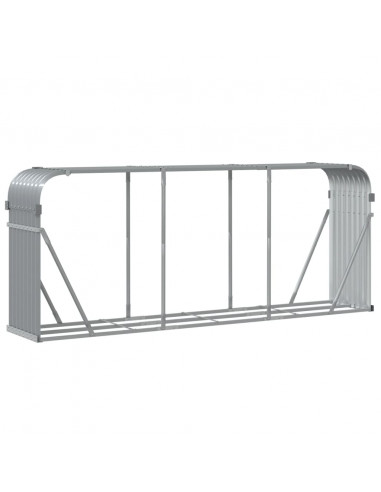 Portaceppi Grigio Chiaro 234x45x100 cm in Acciaio Zincato