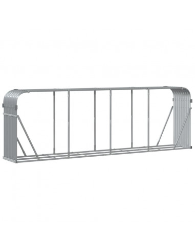 Portaceppi Grigio Chiaro 300x45x100 cm in Acciaio Zincato