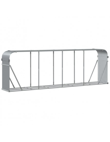 Portaceppi Grigio Chiaro 300x45x100 cm in Acciaio Zincato