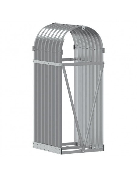 Portaceppi Grigio Chiaro 40x45x100 cm in Acciaio Zincato