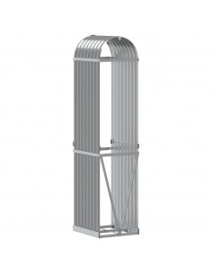Portaceppi Grigio Chiaro 40x45x170 cm in Acciaio Zincato