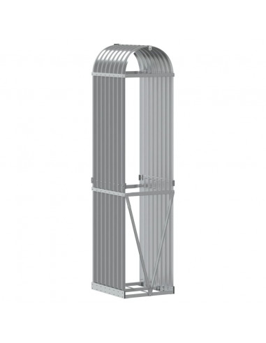Portaceppi Grigio Chiaro 40x45x170 cm in Acciaio Zincato