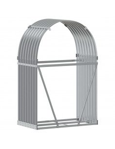 Portaceppi Grigio Chiaro 80x45x120 cm in Acciaio Zincato