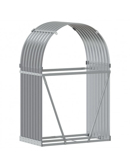 Portaceppi Grigio Chiaro 80x45x120 cm in Acciaio Zincato