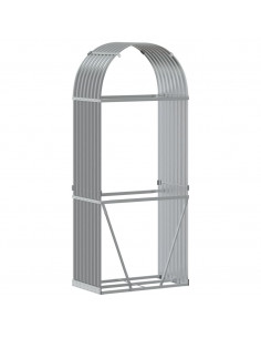 Portaceppi Grigio Chiaro 80x45x190 cm in Acciaio Zincato