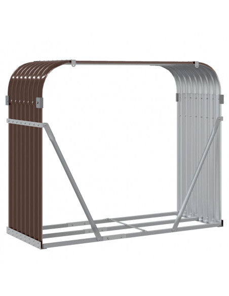 Portaceppi Marrone 120x45x100 cm in Acciaio Zincato