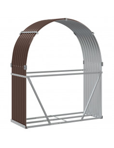 Portaceppi Marrone 120x45x140 cm in Acciaio Zincato