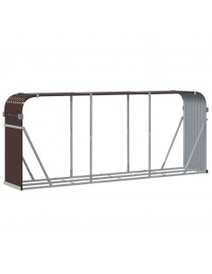 Portaceppi Marrone 234x45x100 cm in Acciaio Zincato