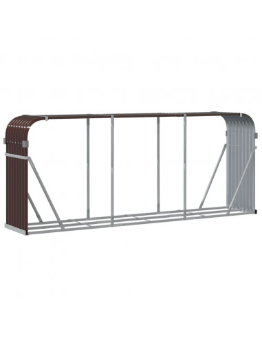 Portaceppi Marrone 234x45x100 cm in Acciaio Zincato