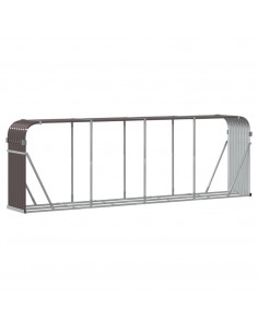 Portaceppi Marrone 300x45x100 cm in Acciaio Zincato