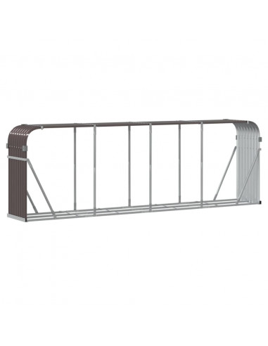 Portaceppi Marrone 300x45x100 cm in Acciaio Zincato