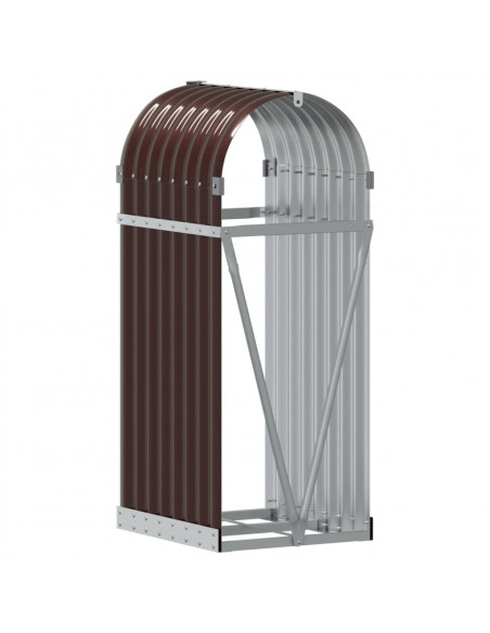 Portaceppi Marrone 40x45x100 cm in Acciaio Zincato