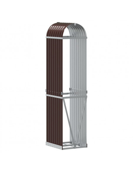 Portaceppi Marrone 40x45x170 cm in Acciaio Zincato