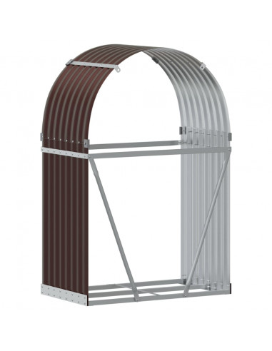 Portaceppi Marrone 80x45x120 cm in Acciaio Zincato