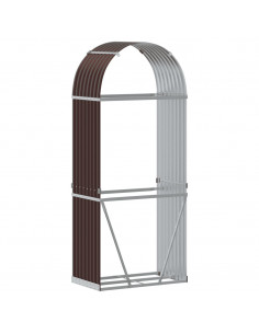 Portaceppi Marrone 80x45x190 cm in Acciaio Zincato