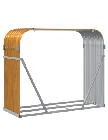 Portaceppi Marrone Chiaro 120x45x100 cm in Acciaio Zincato