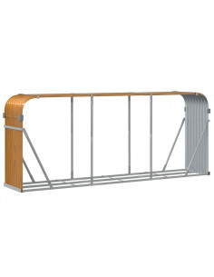 Portaceppi Marrone Chiaro 234x45x100 cm in Acciaio Zincato
