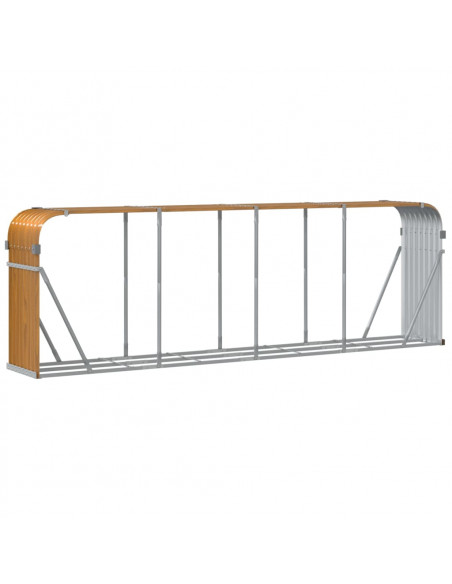Portaceppi Marrone Chiaro 300x45x100 cm in Acciaio Zincato