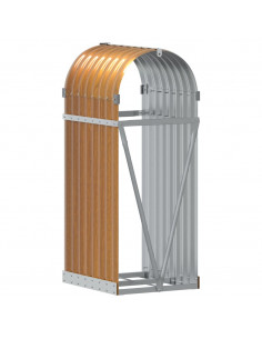 Portaceppi Marrone Chiaro 40x45x100 cm in Acciaio Zincato