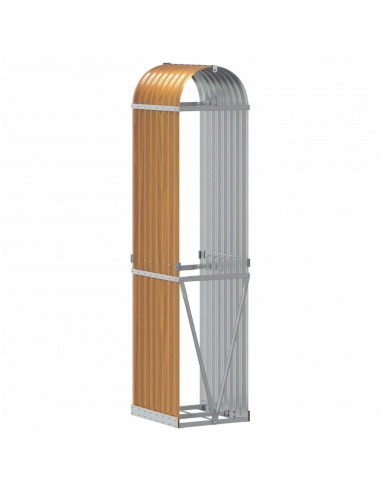Portaceppi Marrone Chiaro 40x45x170 cm in Acciaio Zincato