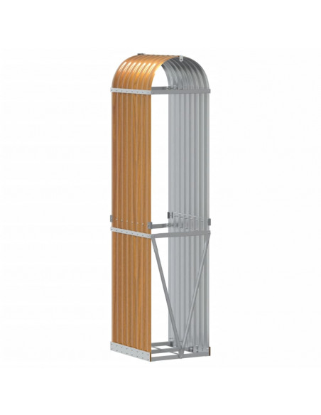 Portaceppi Marrone Chiaro 40x45x170 cm in Acciaio Zincato