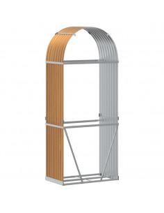 Portaceppi Marrone Chiaro 80x45x190 cm in Acciaio Zincato