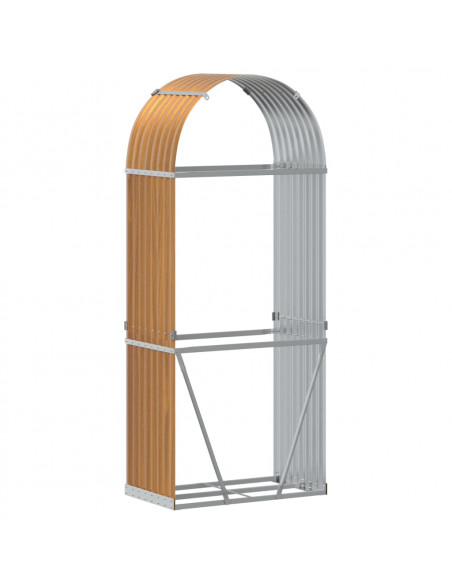 Portaceppi Marrone Chiaro 80x45x190 cm in Acciaio Zincato