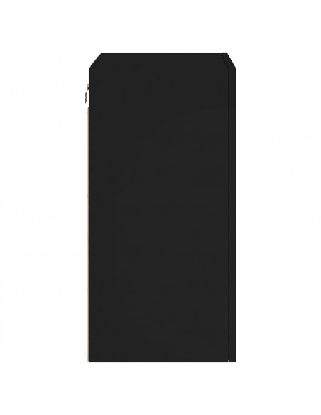 Mobile TV a Parete Nero 40,5x30x60 cm in Legno Multistrato