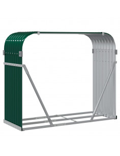 Portaceppi Verde 120x45x100 cm in Acciaio Zincato