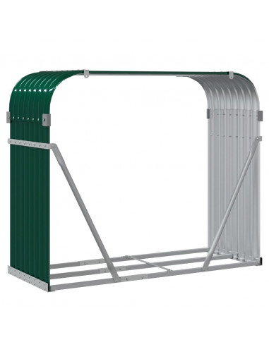 Portaceppi Verde 120x45x100 cm in Acciaio Zincato