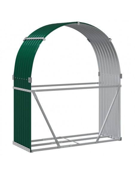 Portaceppi Verde 120x45x140 cm in Acciaio Zincato