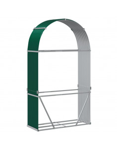 Portaceppi Verde 120x45x210 cm in Acciaio Zincato