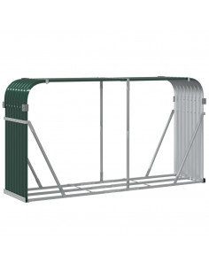 Portaceppi Verde 180x45x100 cm in Acciaio Zincato