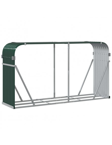 Portaceppi Verde 180x45x100 cm in Acciaio Zincato