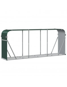Portaceppi Verde 234x45x100 cm in Acciaio Zincato