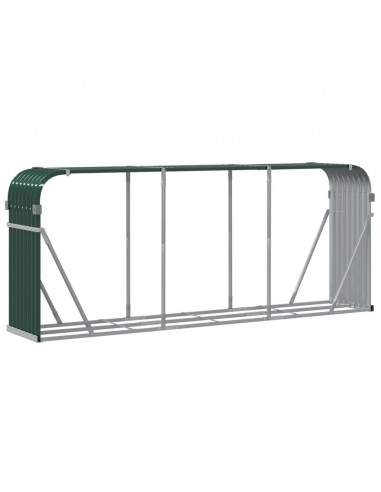 Portaceppi Verde 234x45x100 cm in Acciaio Zincato